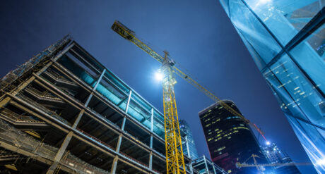 A crane as part of a project managing temporary works